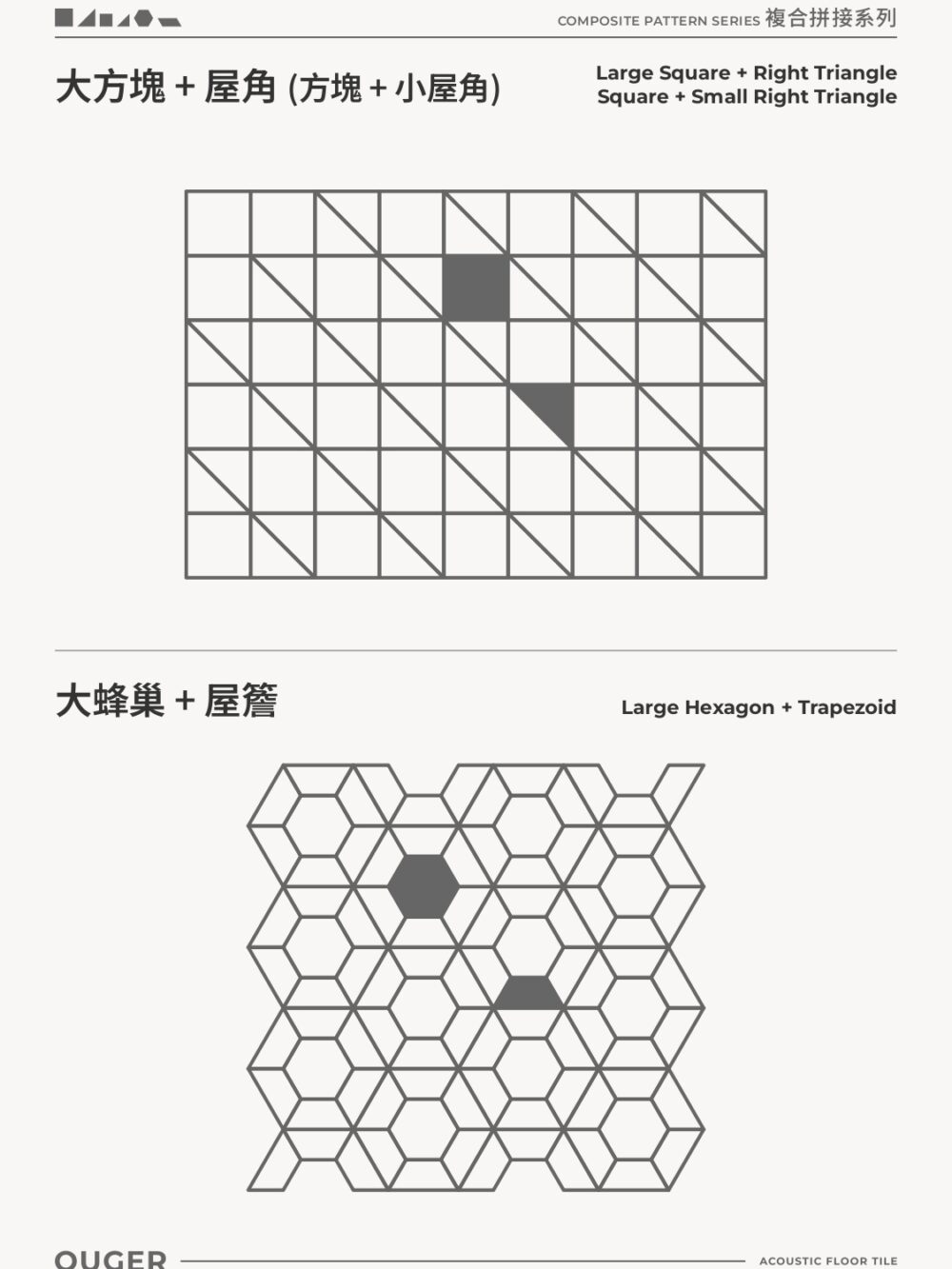大方塊+屋角 大蜂巢+屋簷